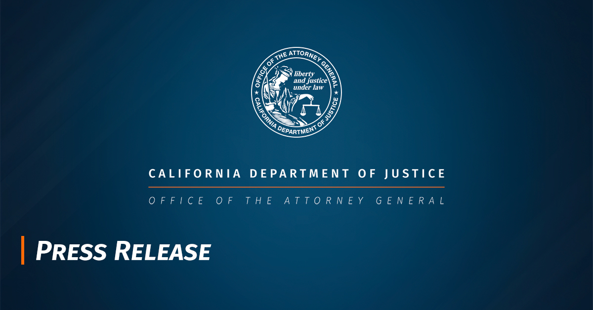 California Attorney General files charges against Southern California defendant in court.