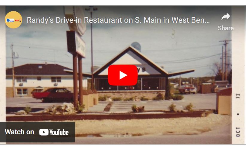 Randy's Drive-in Restaurant in West Bend, WI, nostalgic retro diner exterior scene.