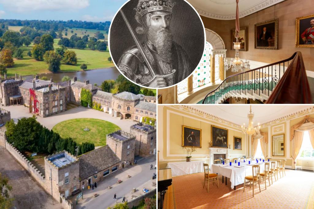 UK castle with centuries-old architecture and family heirlooms on display.