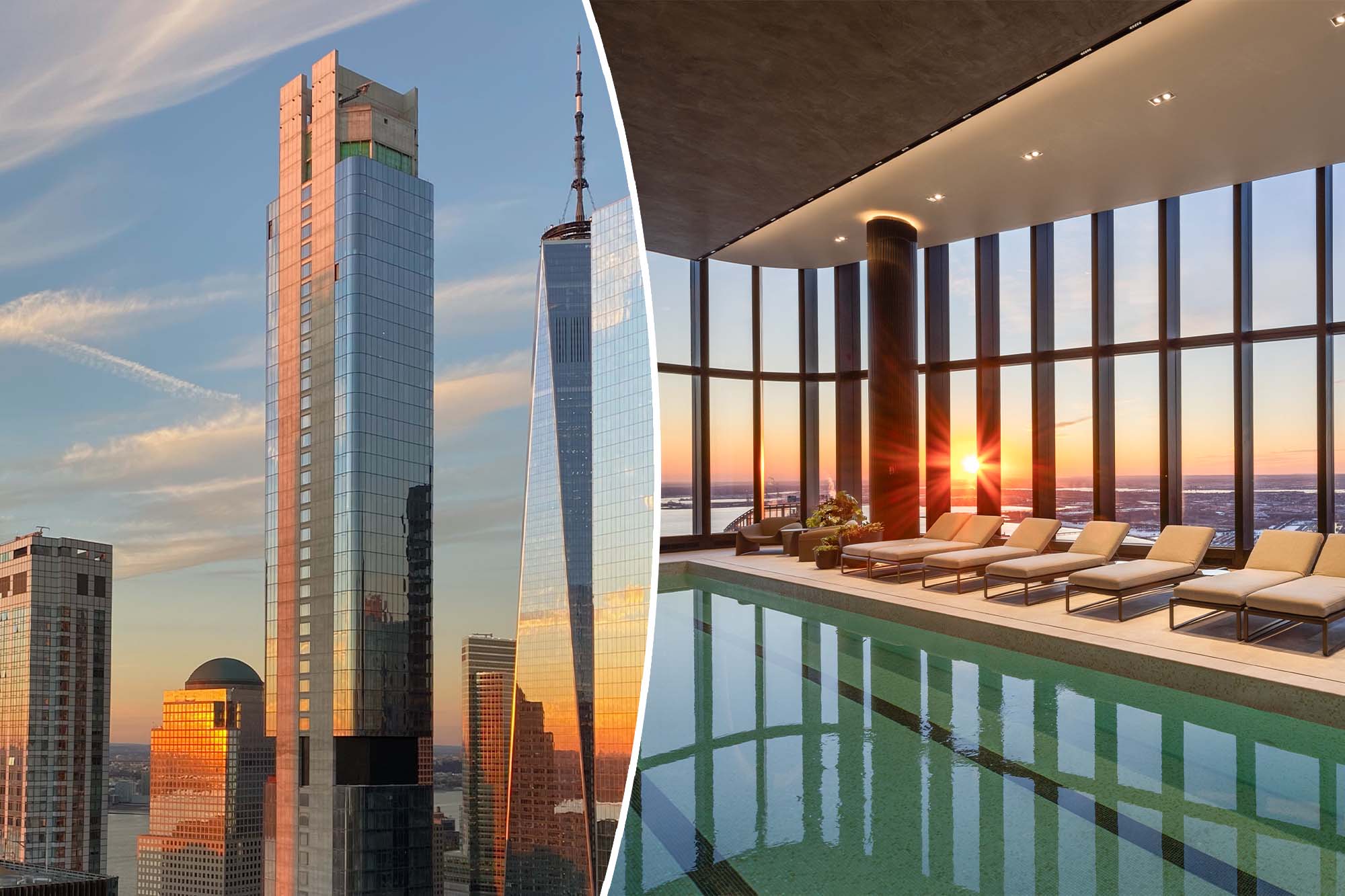 Manhattan's tallest saltwater lap pool offers Empire State Building views.