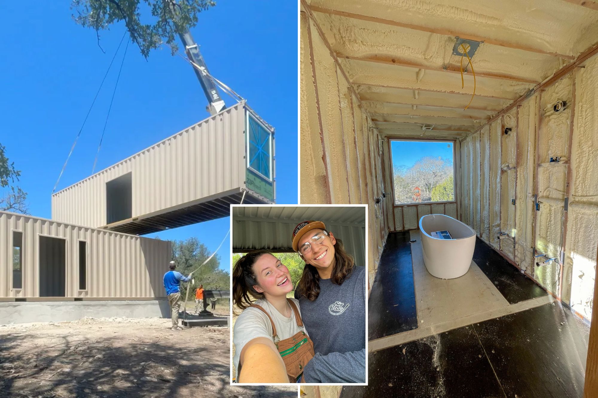 Shipping container home in rural area, showcasing affordable eco-friendly living solution.