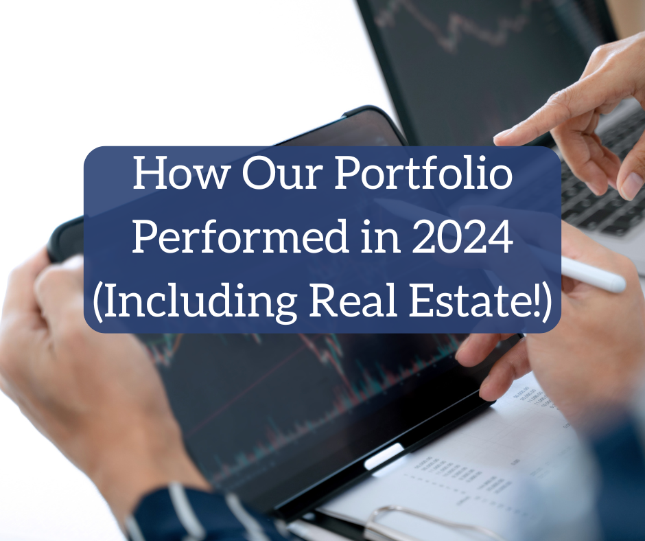 Financial experts review 2024 portfolio performance with data and charts displayed.