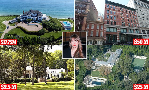 Taylor Swift's sprawling $100M real estate portfolio with luxurious properties worldwide.