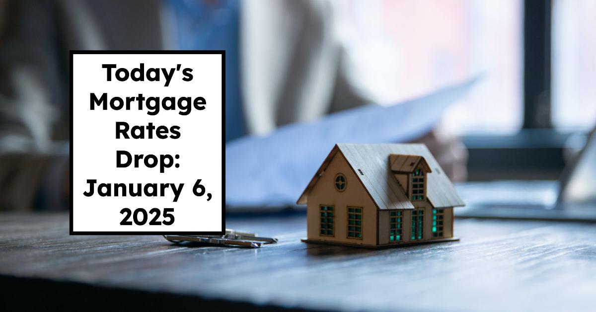 Mortgage rates graph with data for January 6, 2025, in USA.