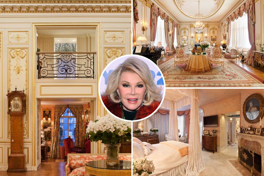 Joan Rivers' New York City estate re-lists for reduced price of $10 million.