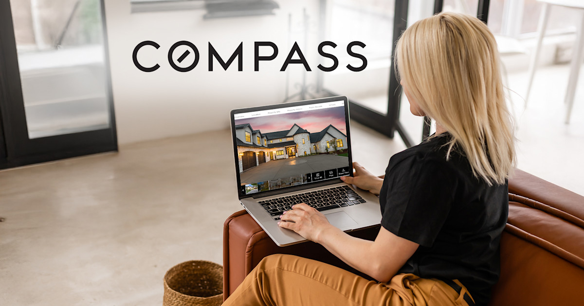 Compass real estate agents access secure online platform with private listings.