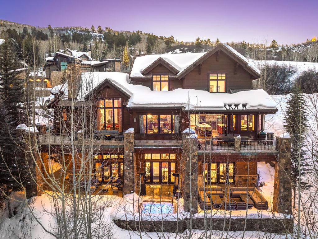 Mountain resort homes in Vail Valley, Colorado experience annual real estate sales growth.