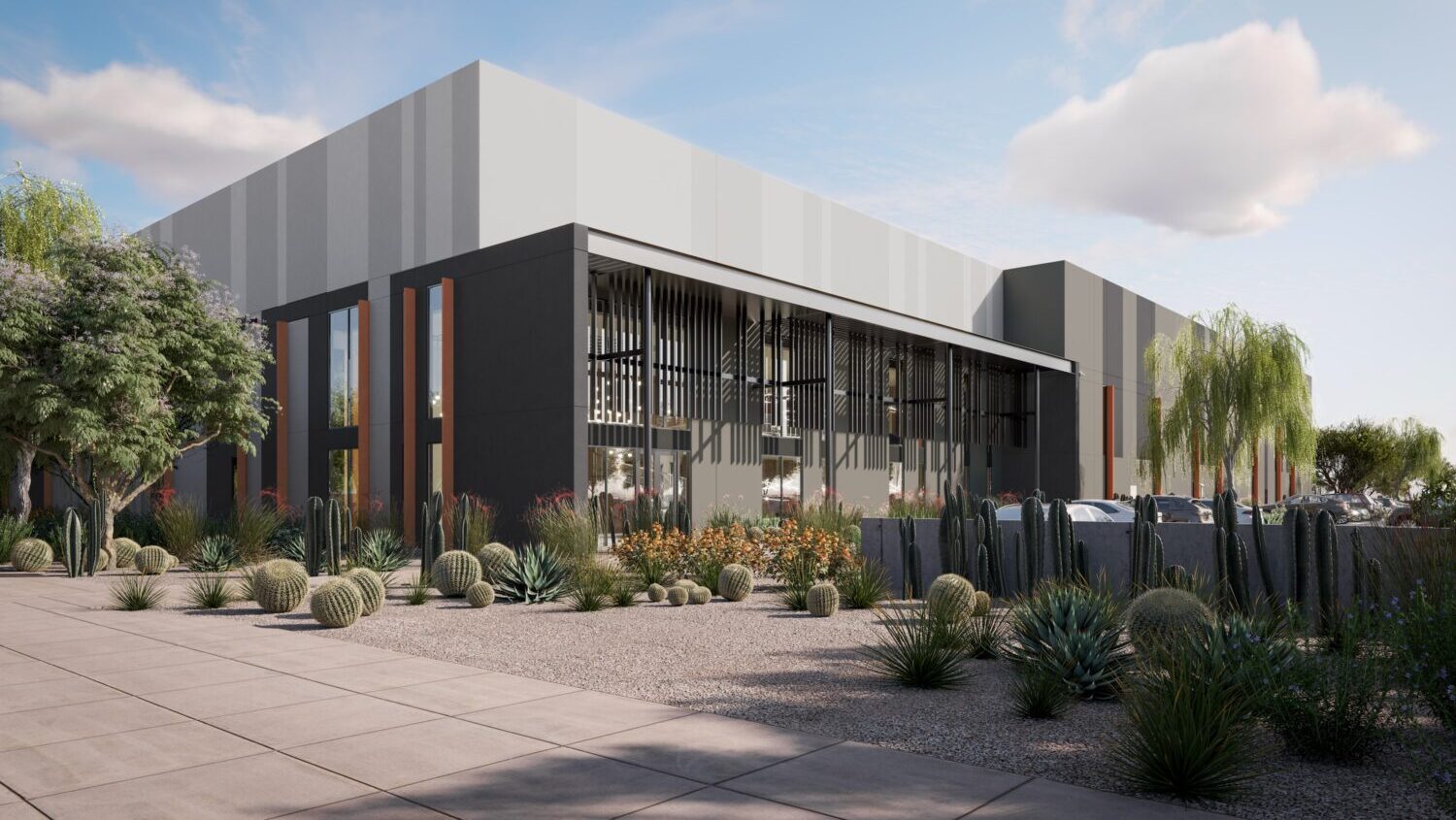 Tempe officials attend groundbreaking ceremony for new logistics center development project.