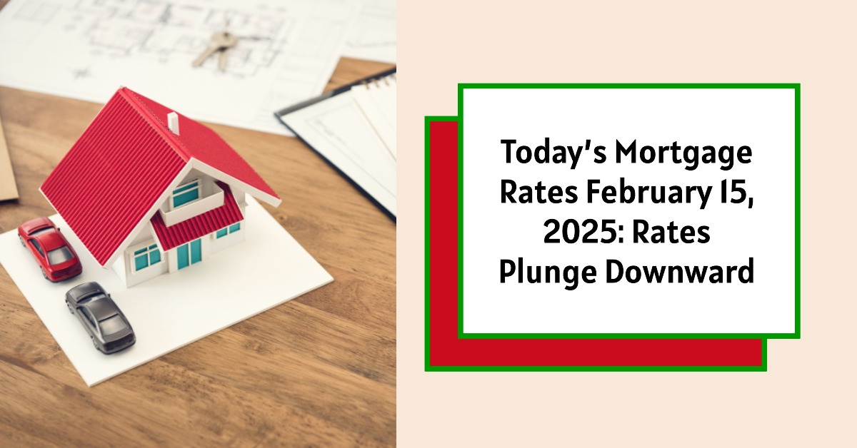 Graph showing current mortgage rates in the US on February 15, 2025.