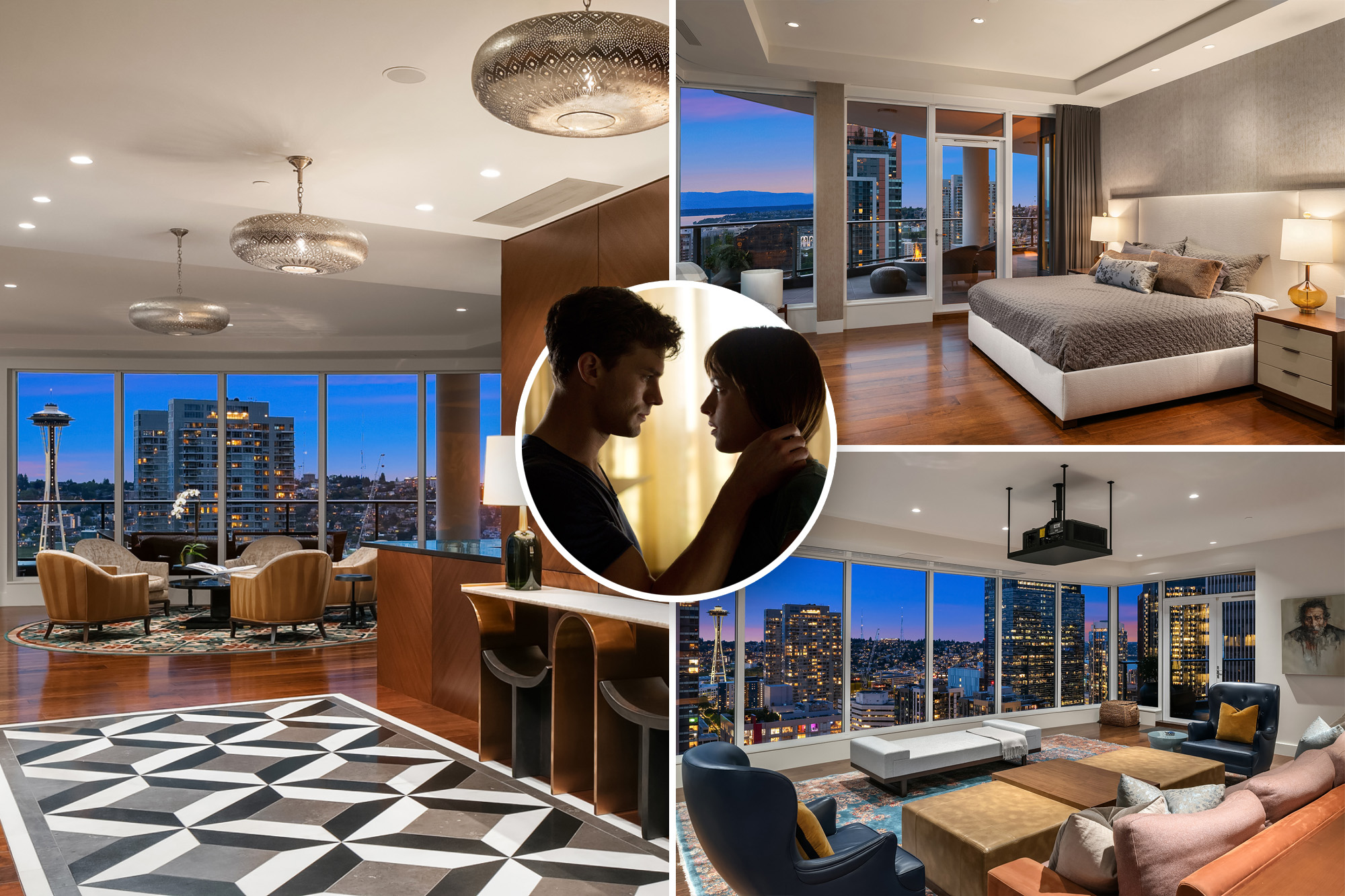 Seattle penthouse inspired by 'Fifty Shades' novel for sale in luxury market.