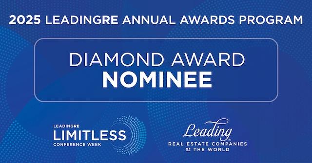 Wallace Real Estate team receives LeadingRE Diamond Award nomination in real estate industry.