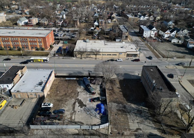 Vacant Chicago lots for sale, sparking redevelopment possibilities after bankruptcies.