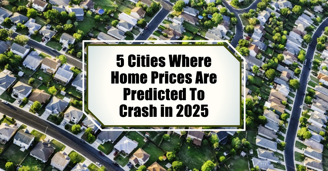 5 major US cities at risk for home price declines in 2025.