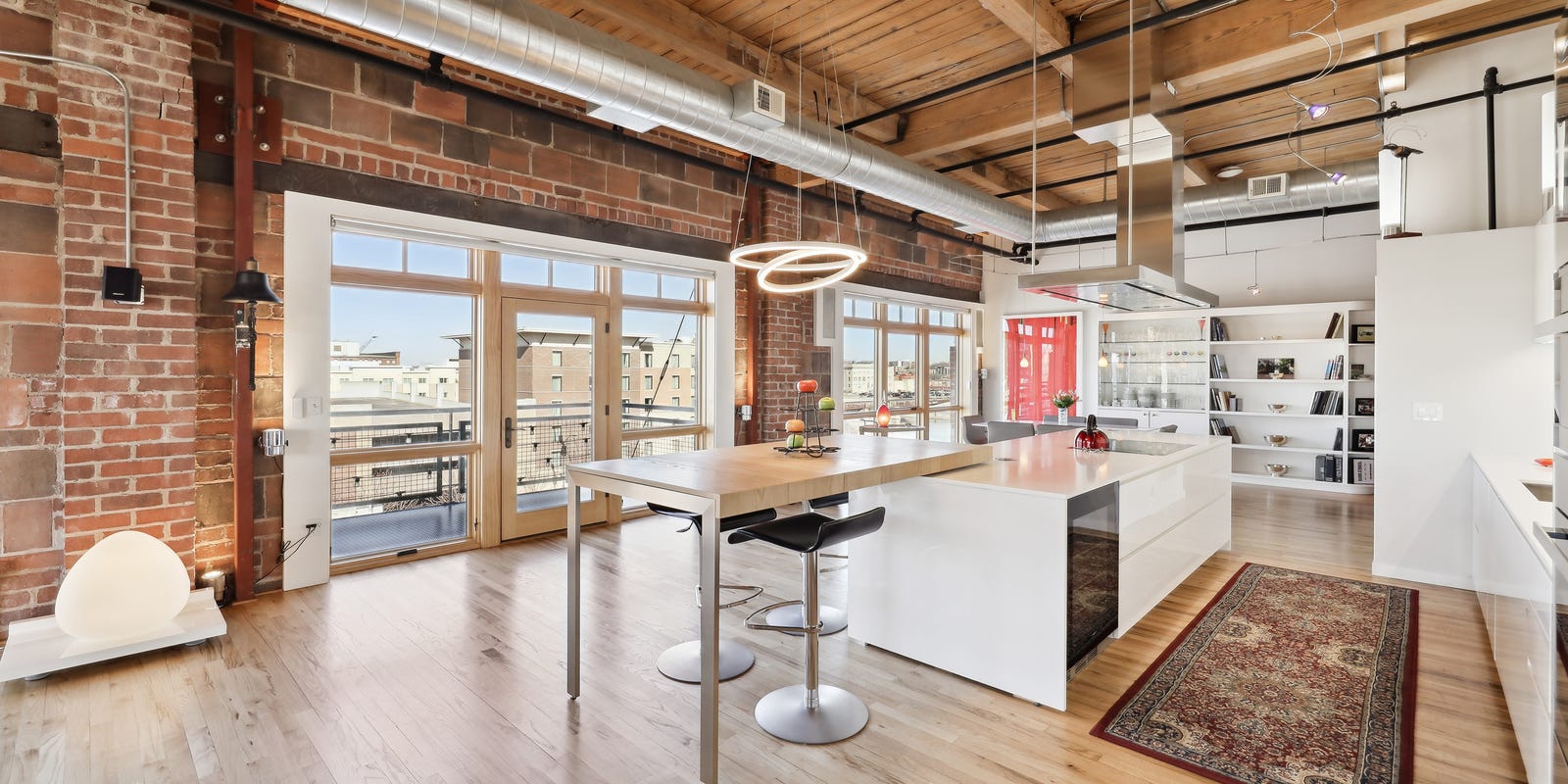 Downtown Des Moines penthouse loft for sale at $700,000 luxury price point.