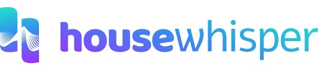 Real estate agents using AI-powered platform HouseWhisper in modern office setting.