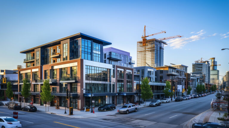 Kilroy Realty Corporation logo, San Francisco-based real estate investment company headquarters exterior.