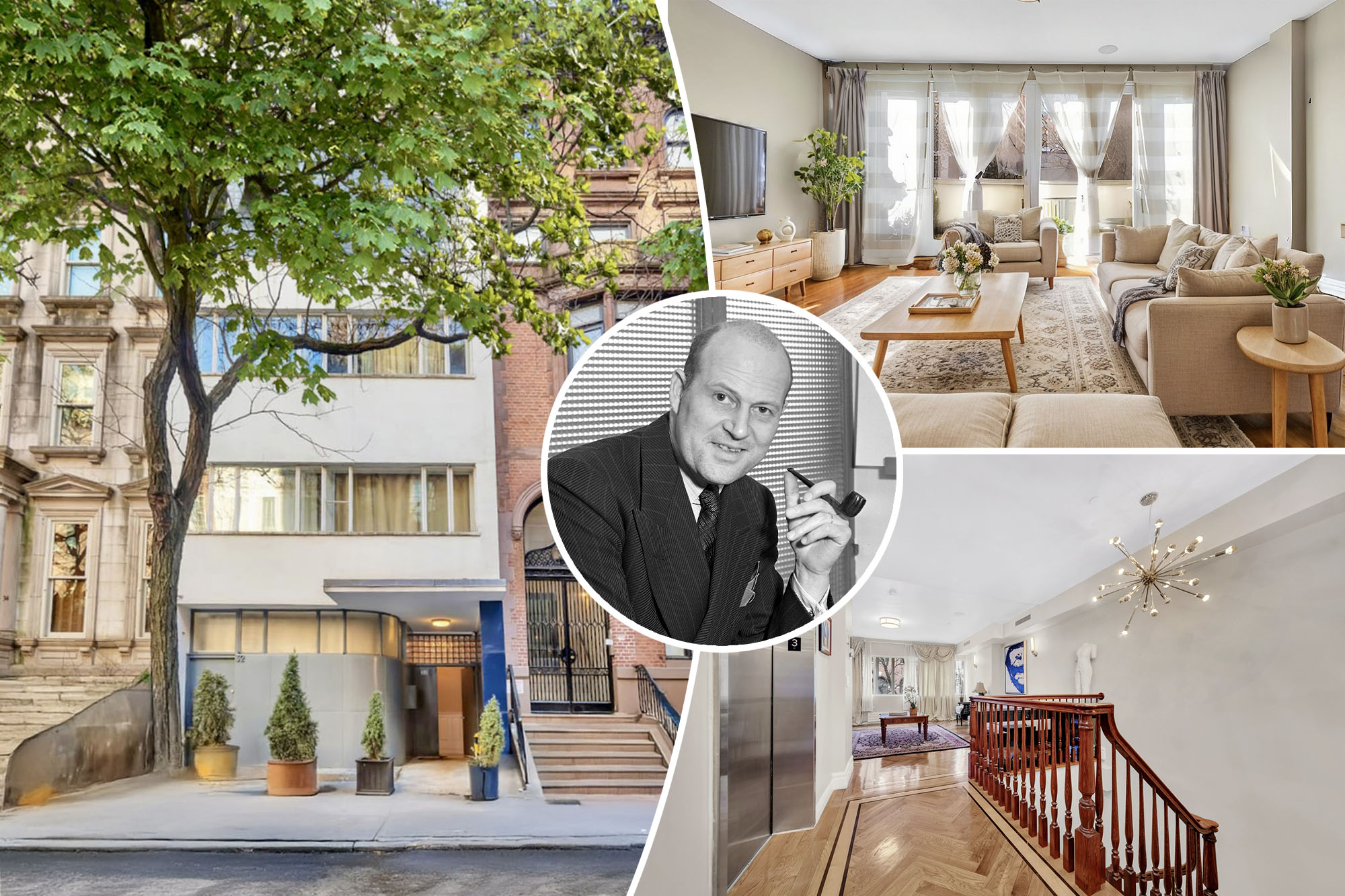 Rare NYC townhouse designed by Lescaze lists for $15M, architectural masterpiece.