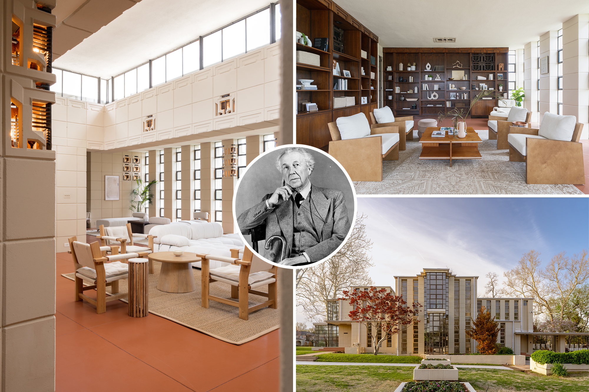 Frank Lloyd Wright's private estate for sale, located in [insert location], USA.