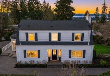 Dutch Colonial-style mansion in Clyde Hill, Washington, listed for $3.9 million.