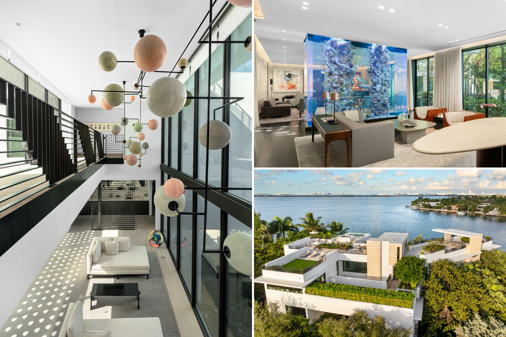 Keith Rabois lists Miami Beach mansion with massive aquarium for $65 million sale.