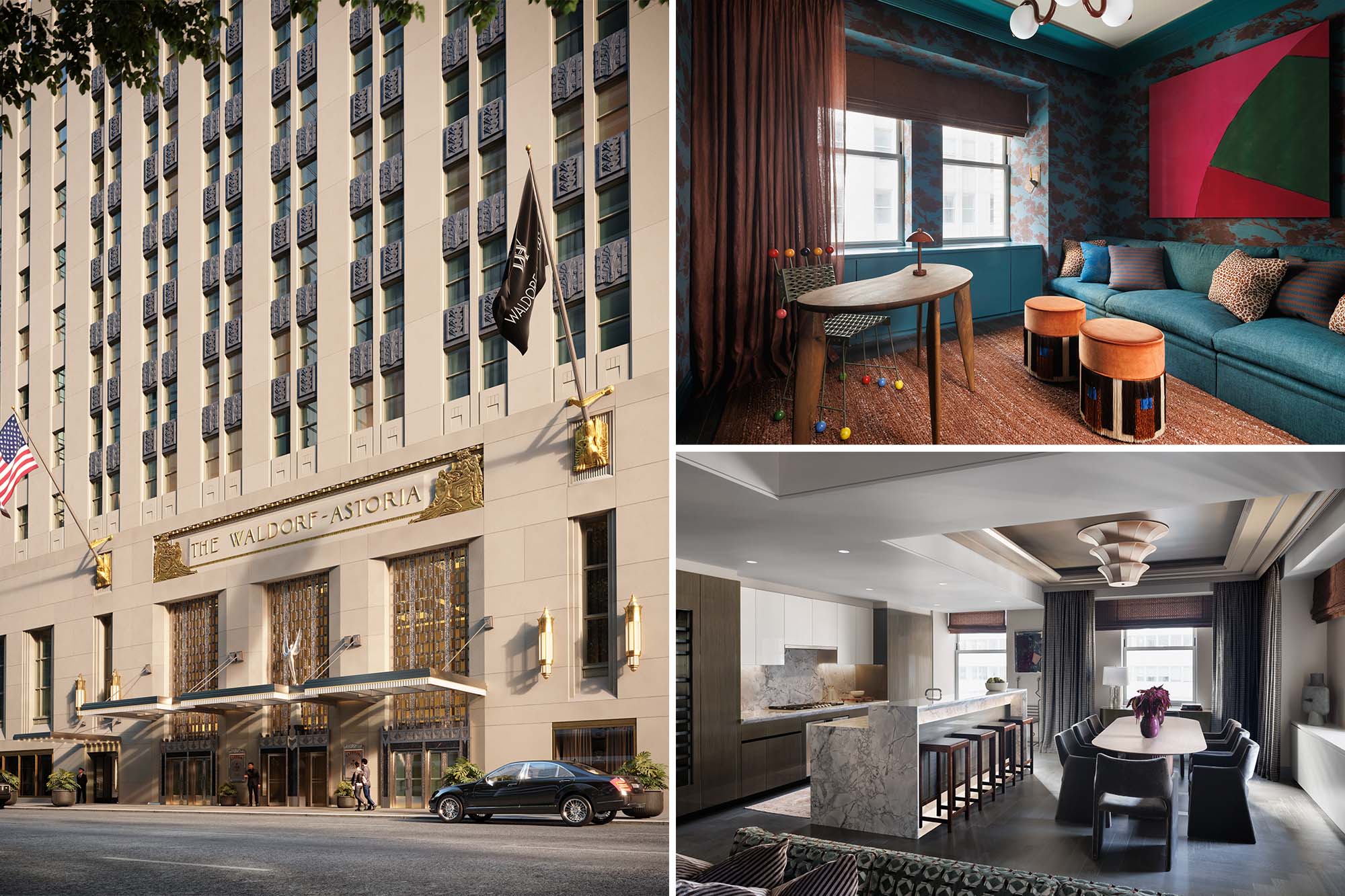 Waldorf Astoria hotel reopens in New York City after major renovations.