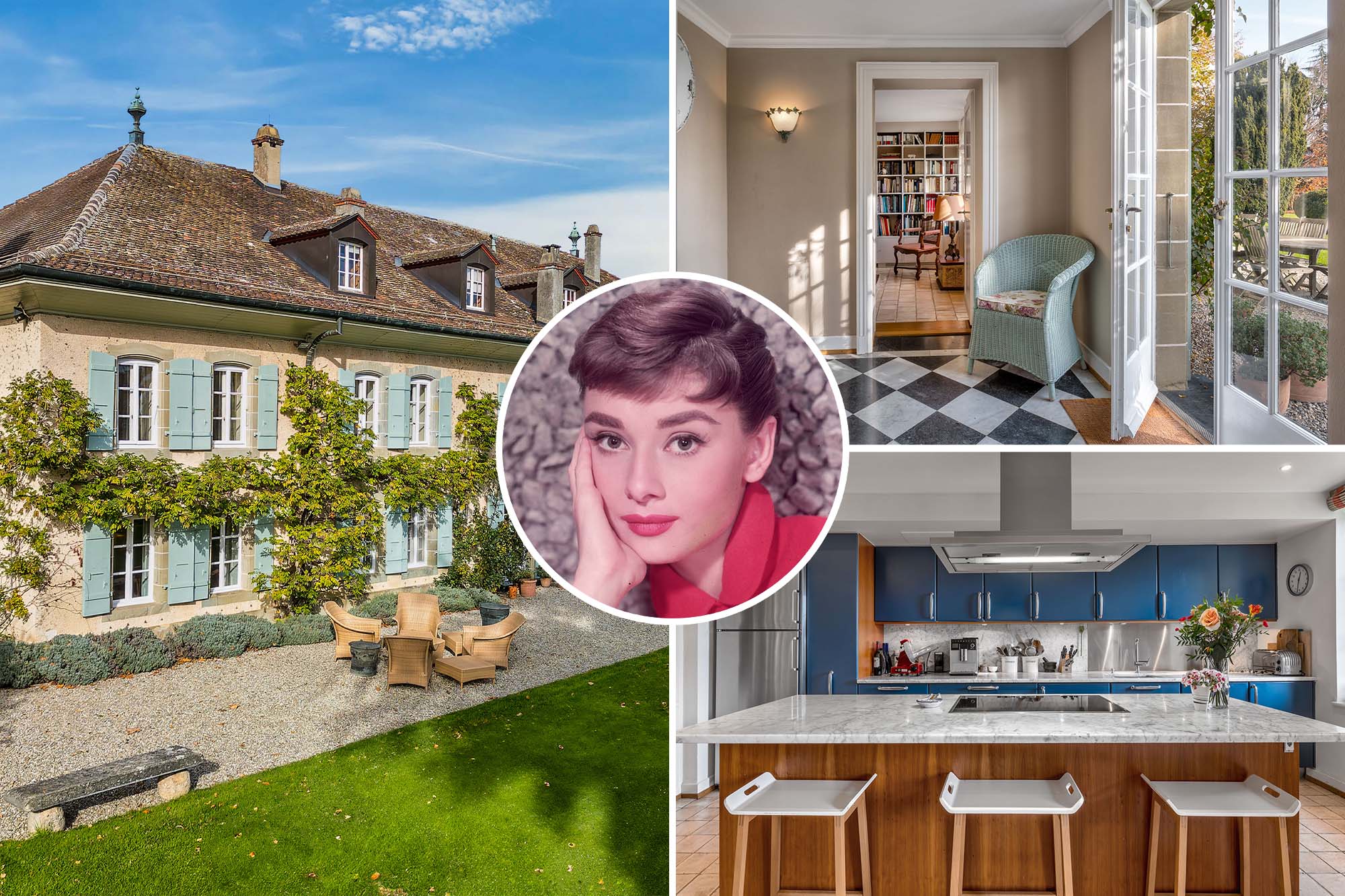 Audrey Hepburn's Swiss chalet retreat listed for $20.8M after 30 years.