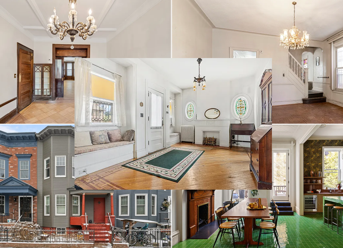 10 historic Brooklyn row houses for sale in Prospect Lefferts Gardens.