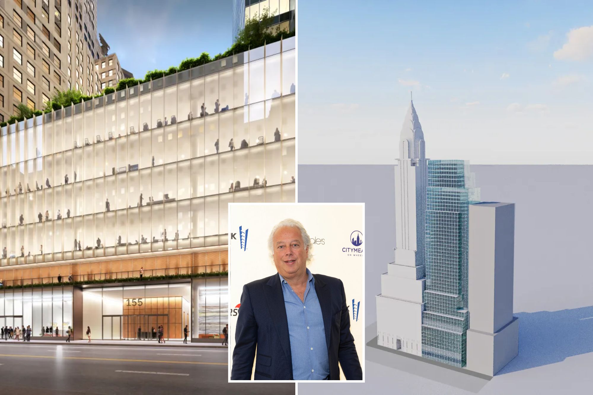 Aby Rosen unveils plans for Trylons, following departure from Chrysler Building NYC.