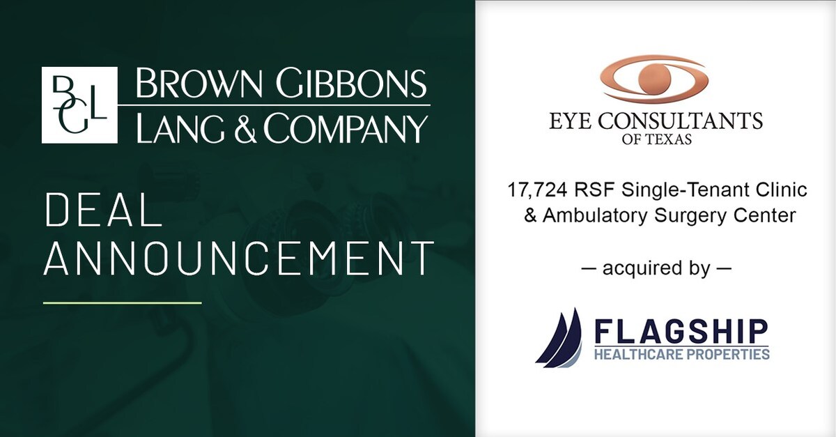 BGL facilitates sale of Eye Consultants and Lonestar Ambulatory Surgery Center in US.