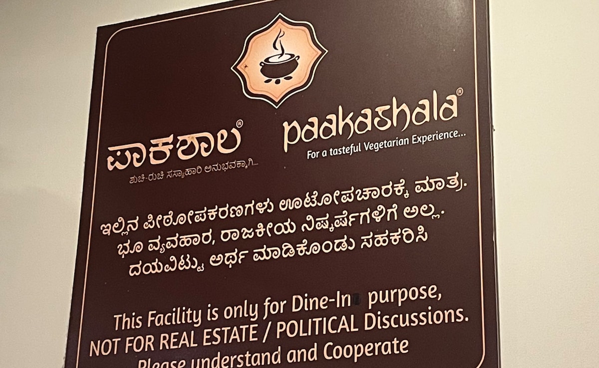 Bengaluru eatery owner bans politics, sparking online debate and controversy.