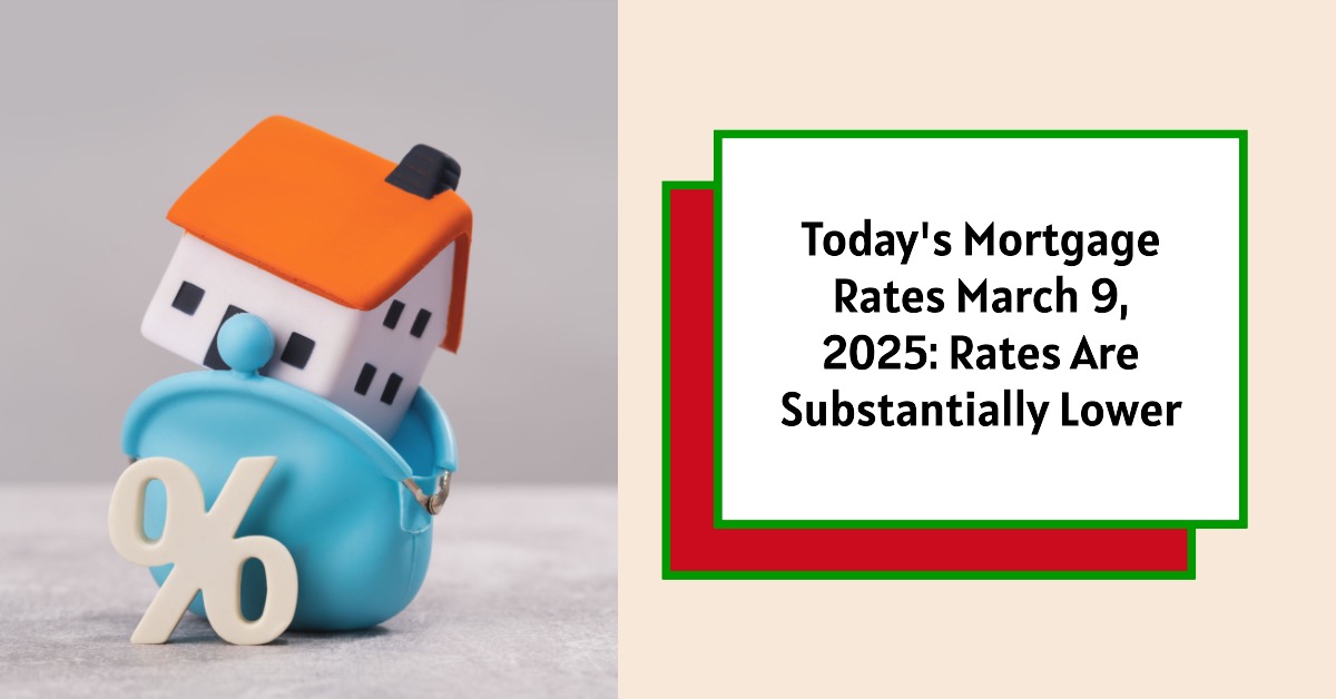 Graph showing current mortgage rates for March 9, 2025 in the US.